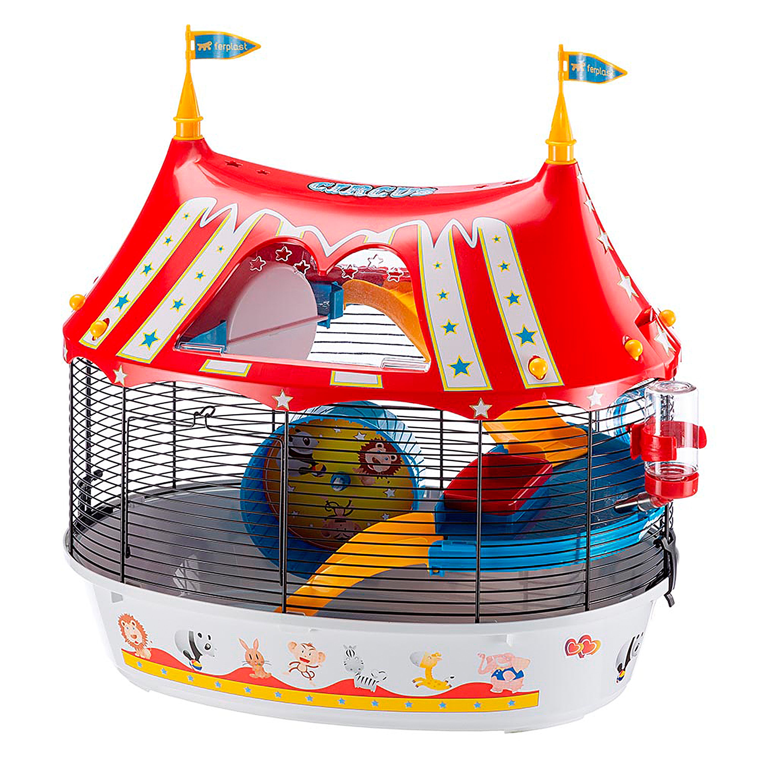 Ferplast Circus Fun jaula o accesorio para hámster con túneles y juguetes