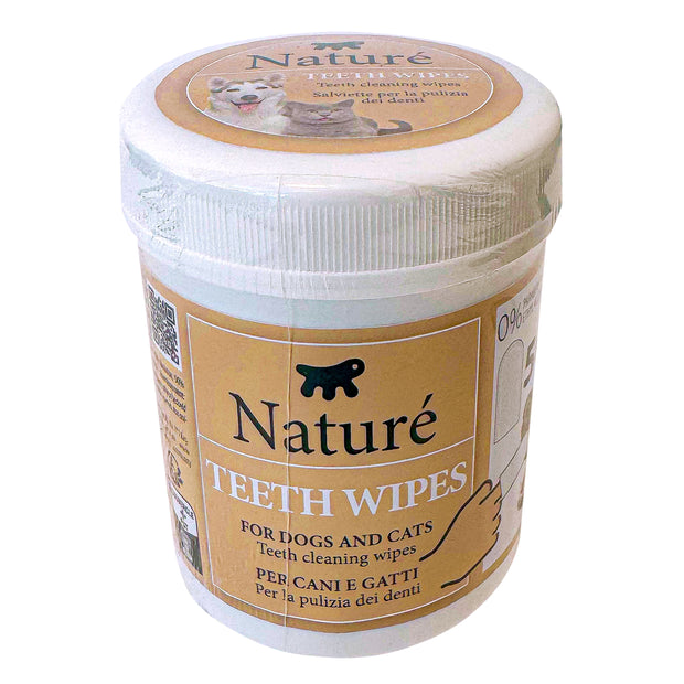 ALMOHADILLAS DENTALES DESECHABLES NATURÉ - PARA PERROS Y GATOS (x50)