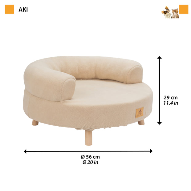 AKI Cama de madera para perros y gatos