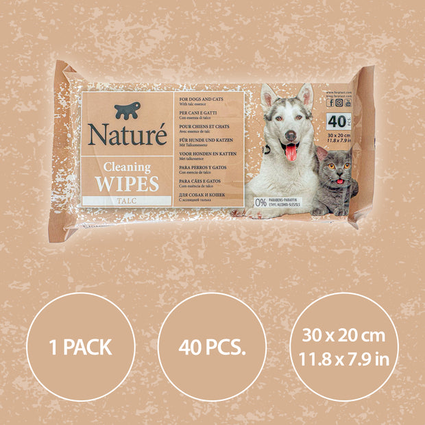 NATURÉ TOALLITAS CON TALCO (X40)