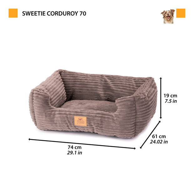 SWEETIE CORDUROY Cama suave para perros y gatos