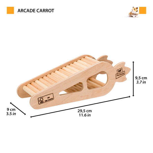 ARCADE CARROT Juguete de madera para hámster