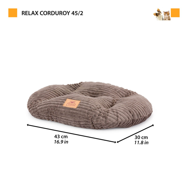 RELAX CORDUROYCojín ovalado para perros y gatos