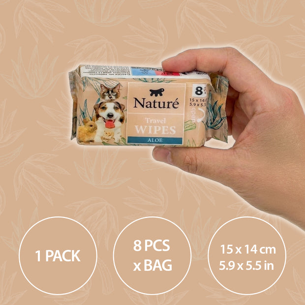 TOALLITAS DE BOLSILLO  NATURÈ TRAVEL WIPES (x8)