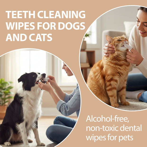ALMOHADILLAS DENTALES DESECHABLES NATURÉ - PARA PERROS Y GATOS (x50)