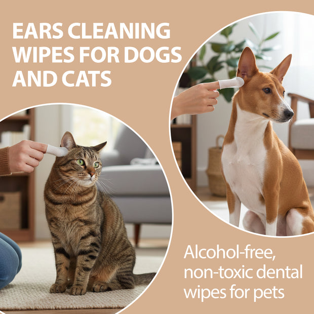 DEDALES DESECHABLES PARA LA LIMPIEZA DE LAS OREJAS DE PERROS Y GATOS (50 unidades) – NATURÉ