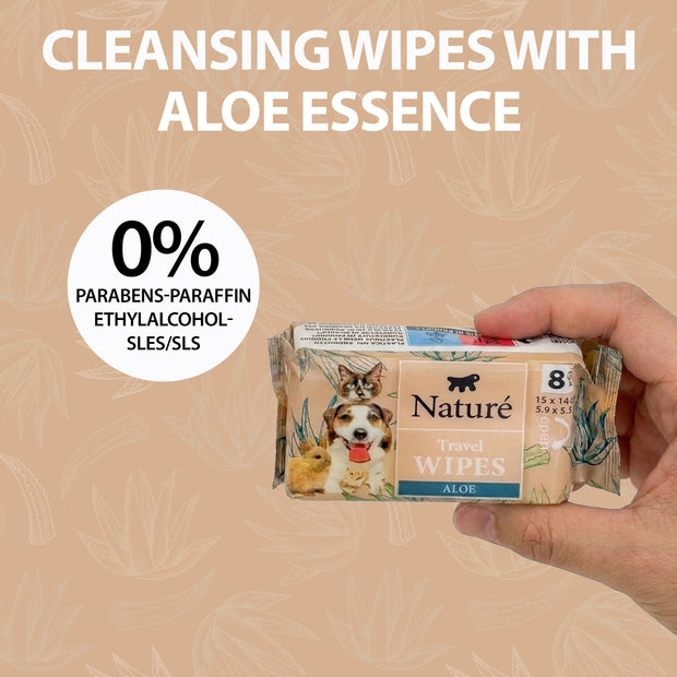 TOALLITAS DE BOLSILLO  NATURÈ TRAVEL WIPES (x8)