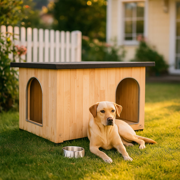 CLICKO Caseta de madera para perros