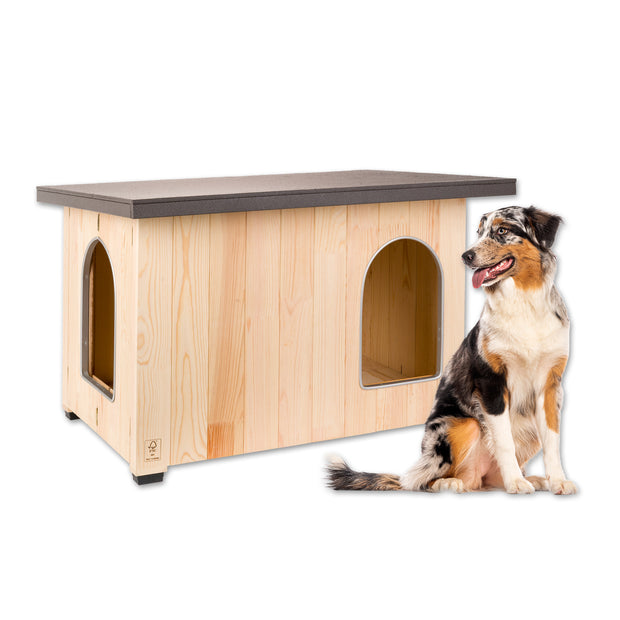 CLICKO Caseta de madera para perros