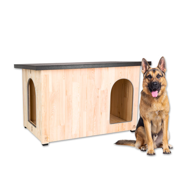 CLICKO Caseta de madera para perros