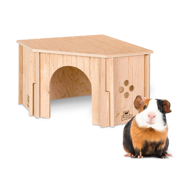 SIN CORNER Casita esquinera de madera para pequeños animales