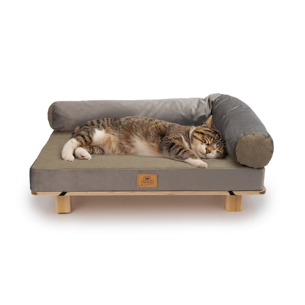 HARU Cama de madera para perros y gatos