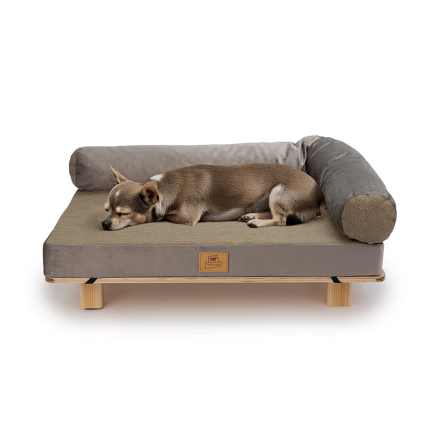 HARU Cama de madera para perros y gatos
