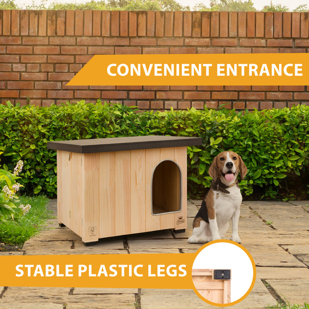 CLICKO Caseta de madera para perros