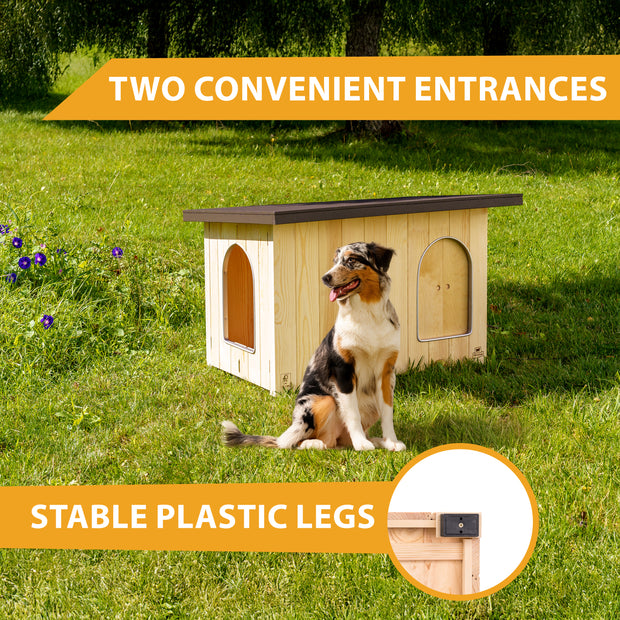 CLICKO Caseta de madera para perros