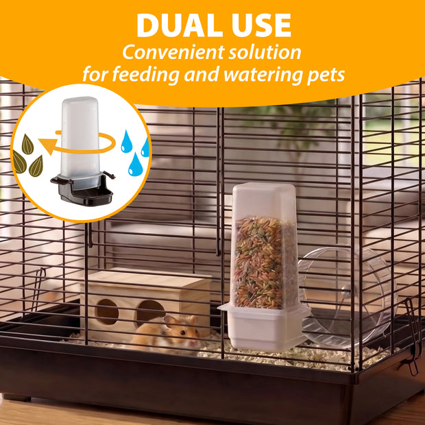 Dispensador de agua o alimento para hámsteres y aves