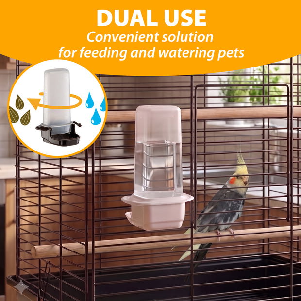 Dispensador de agua o alimento para hámsteres y aves