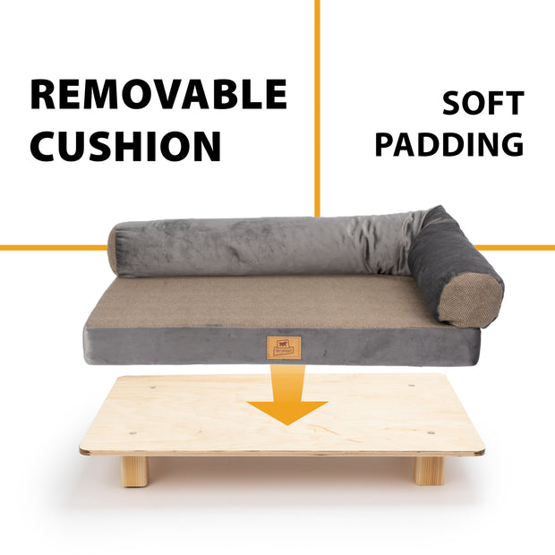 HARU Cama de madera para perros y gatos