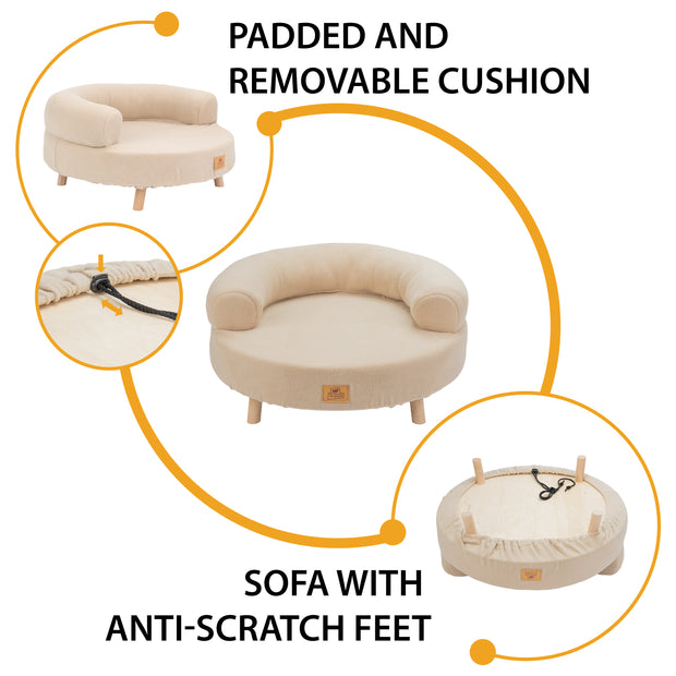 AKI Cama de madera para perros y gatos