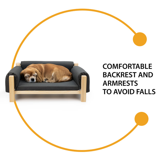 MIZU Cama de madera para perros y gatos